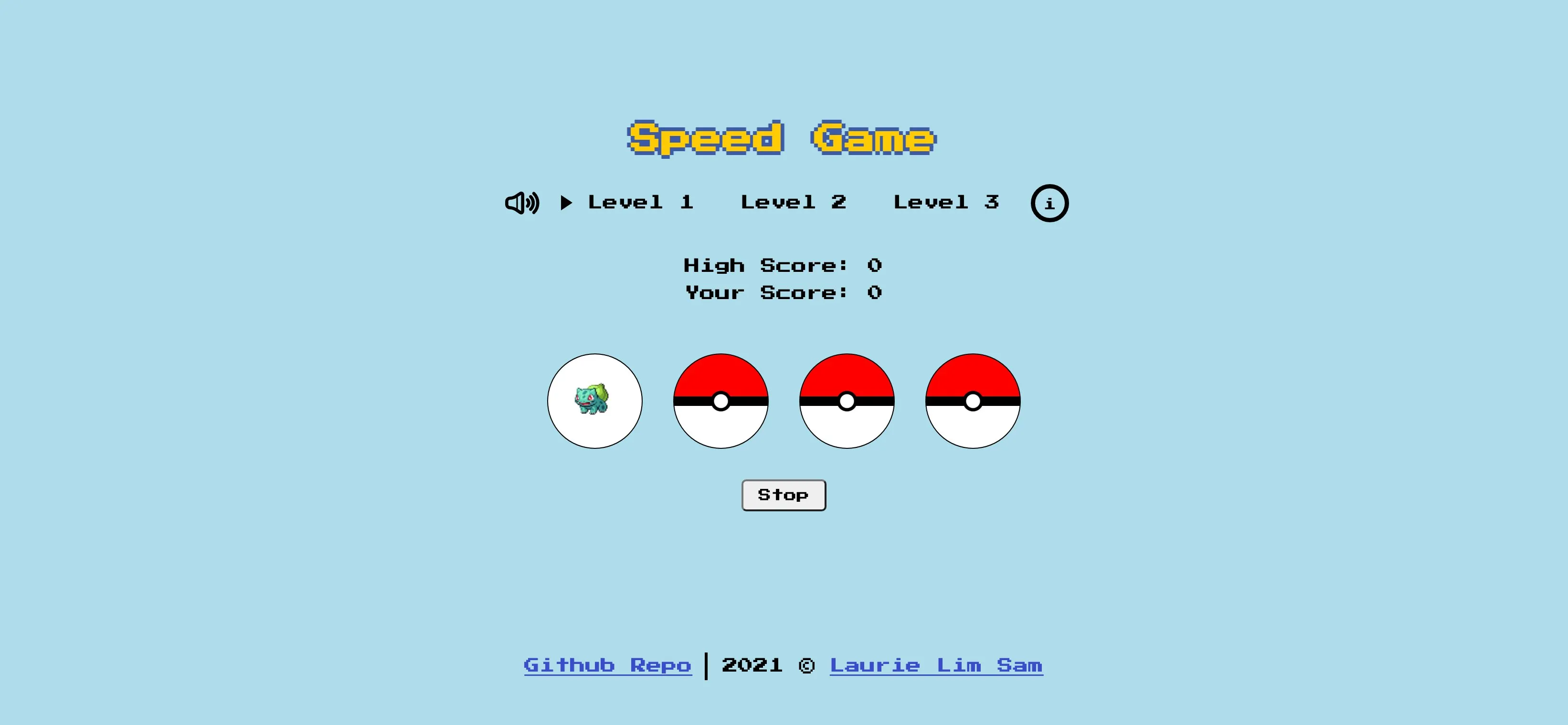 Screenshot of a started game.